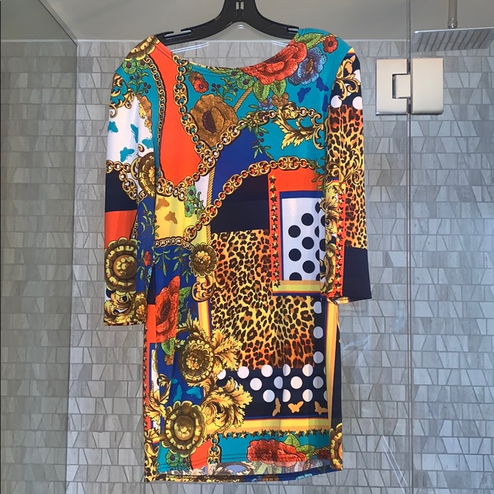 Scarf print dress